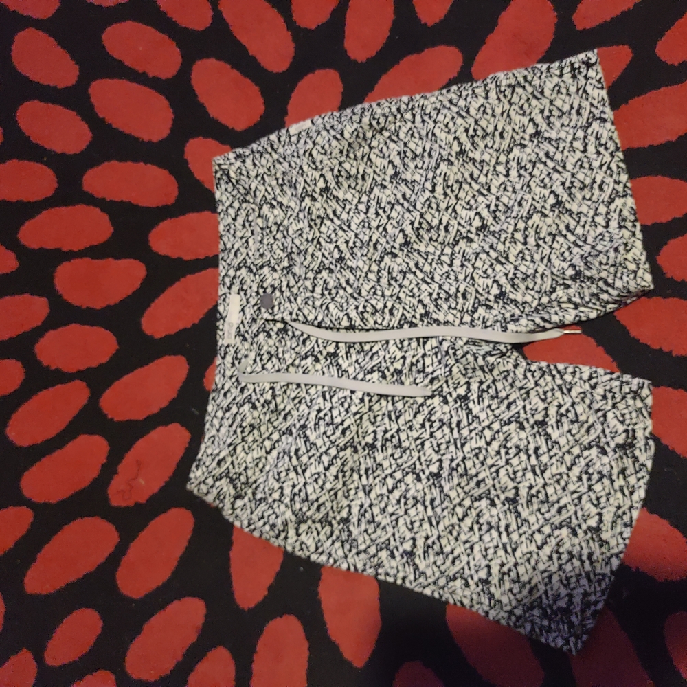 Black and White Patterned Shorts